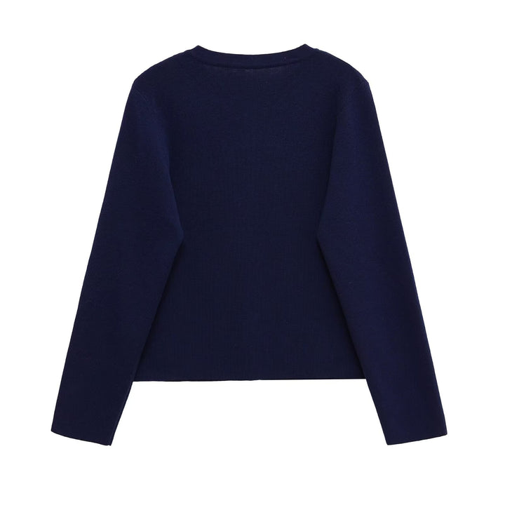 Damen lässige Strickjacke mit feinen Knopfdetails Drune