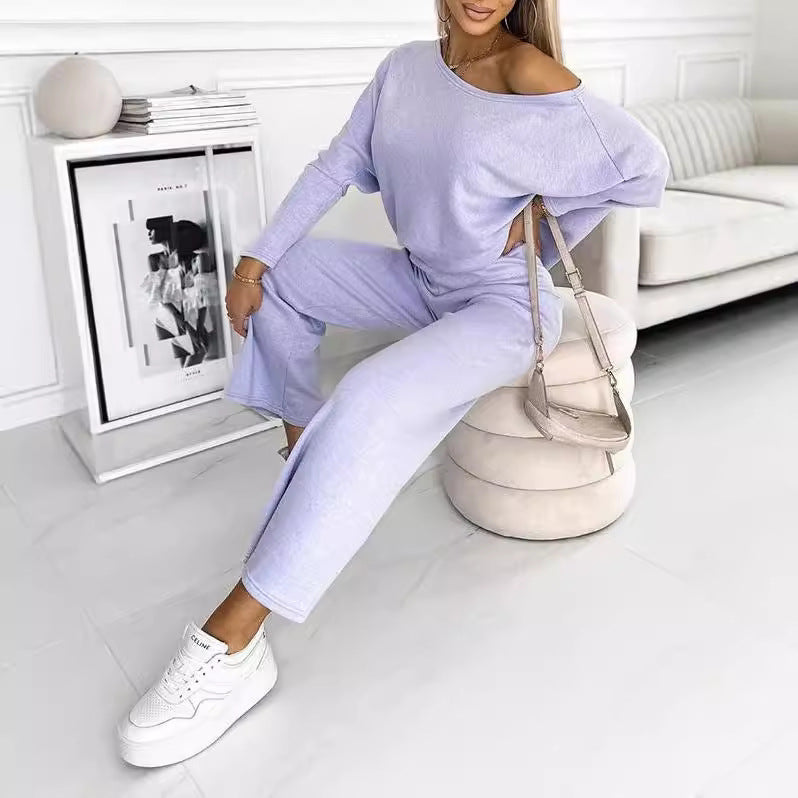 Damen Elegantes und lässiges Loungewear-Set mit weiter Passform Drune