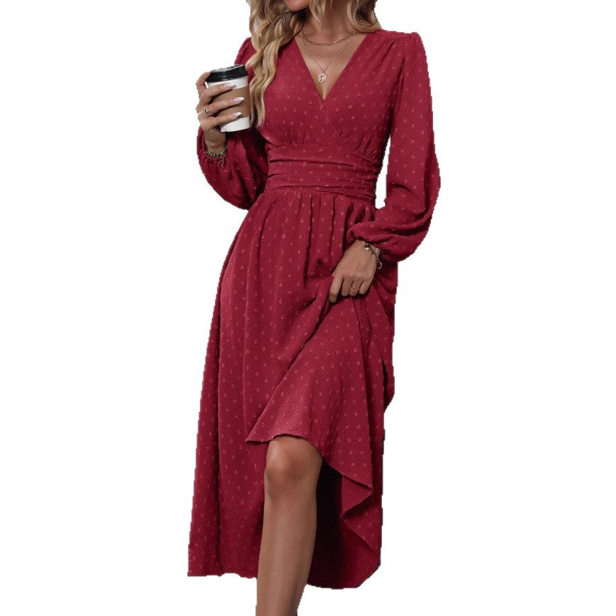 Damen Maxikleid mit eleganter Wickeloptik Drune