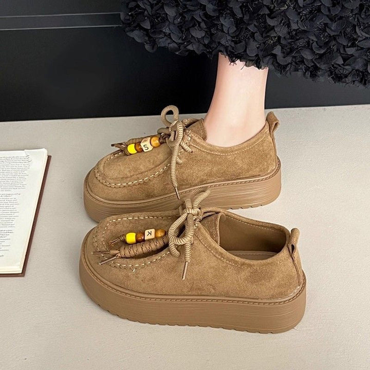 Damen Plattform Sneakers mit lässigem Wildleder-Obermaterial Drune