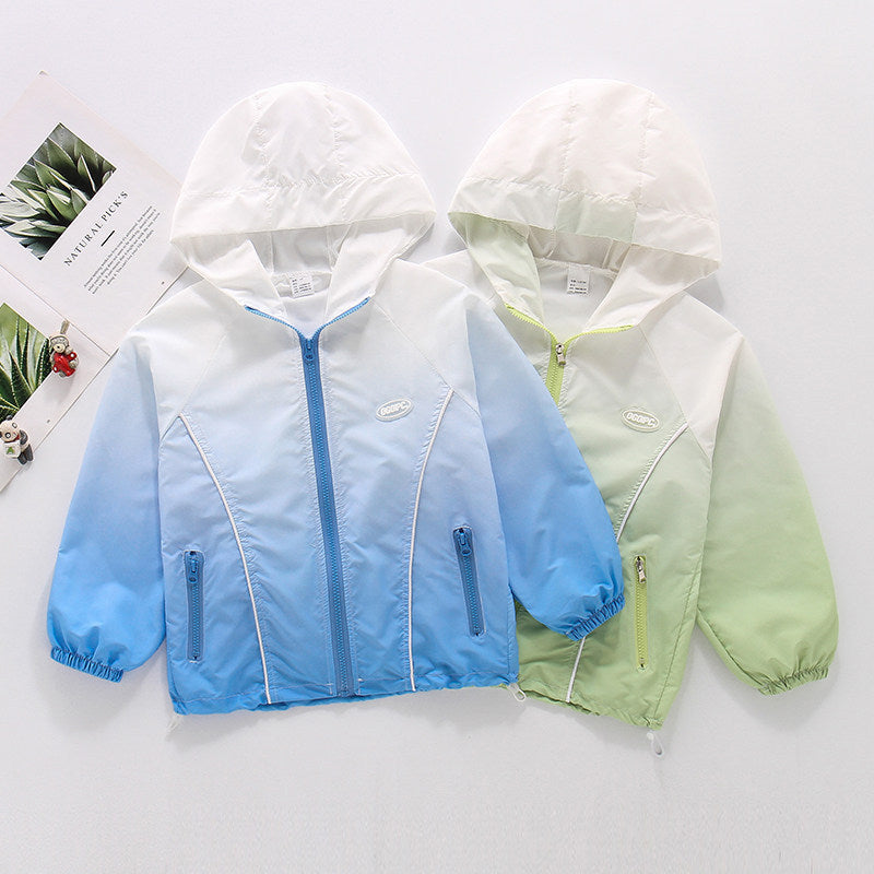 Damen nan leichter Kapuzen-Windbreaker mit Reißverschluss und verdeckten Taschen Drune