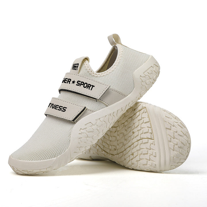 Damen nan atmungsaktive Klett-Sneaker mit flexibler rutschfester Gummisohle Drune