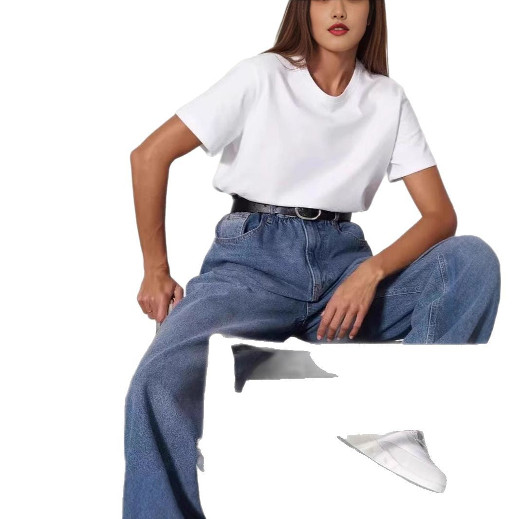 Damen Basic T-Shirt mit hochwertiger Baumwollqualität und lässigem Schnitt Drune