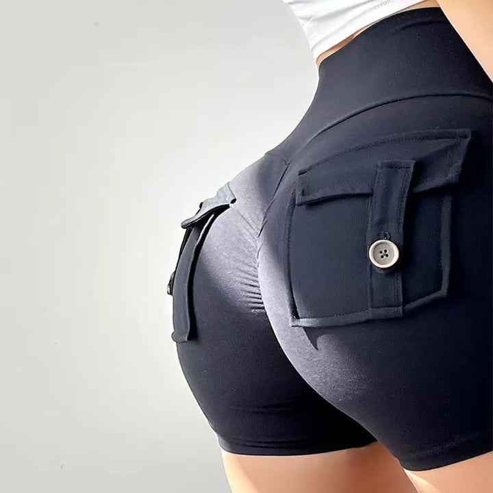Damen Sportliche Shorts mit dekorativen Taschen und elastischem Bund Drune