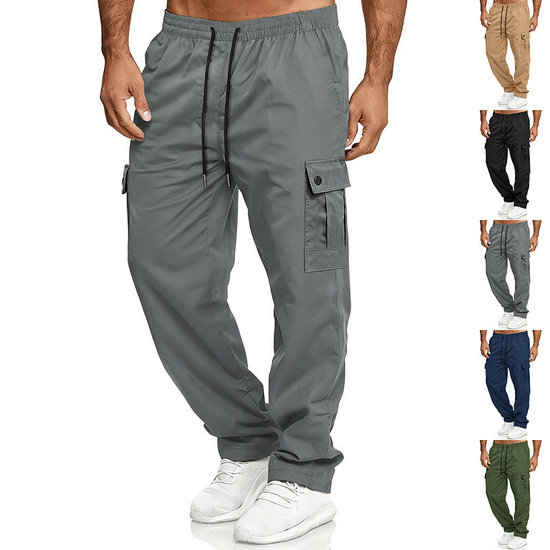 Herren nan lockere Cargo-Hose mit elastischem Bund und Kordelzug Drune