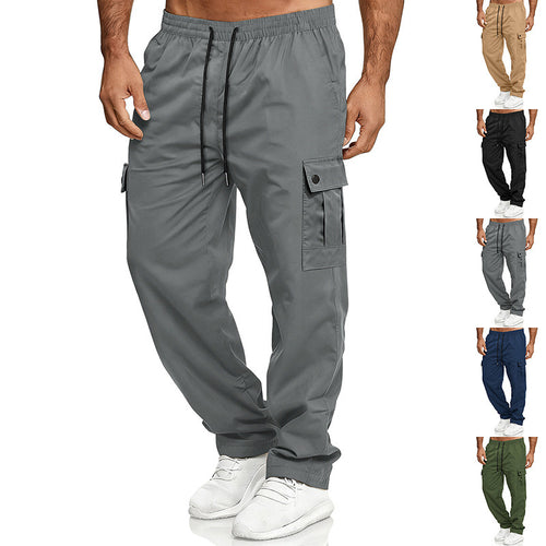 Herren nan lockere Cargo-Hose mit elastischem Bund und Kordelzug Drune