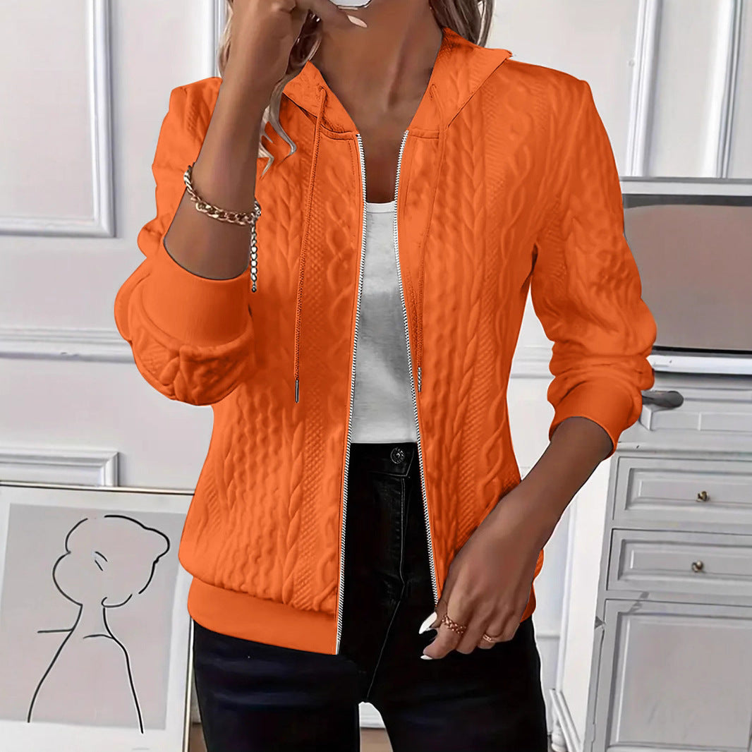 Damen Sportliche Strickjacke mit Kapuze Drune