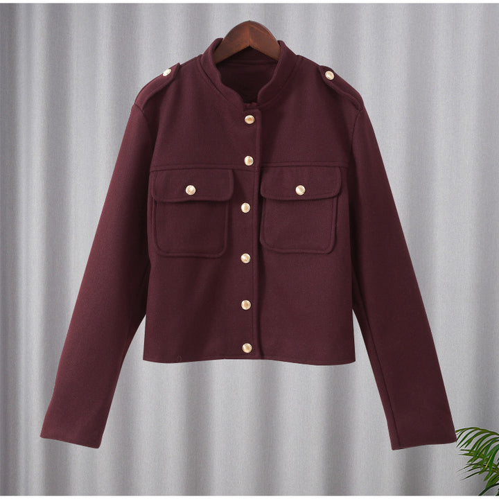 Damen Kunstleder Bomberjacke Drune