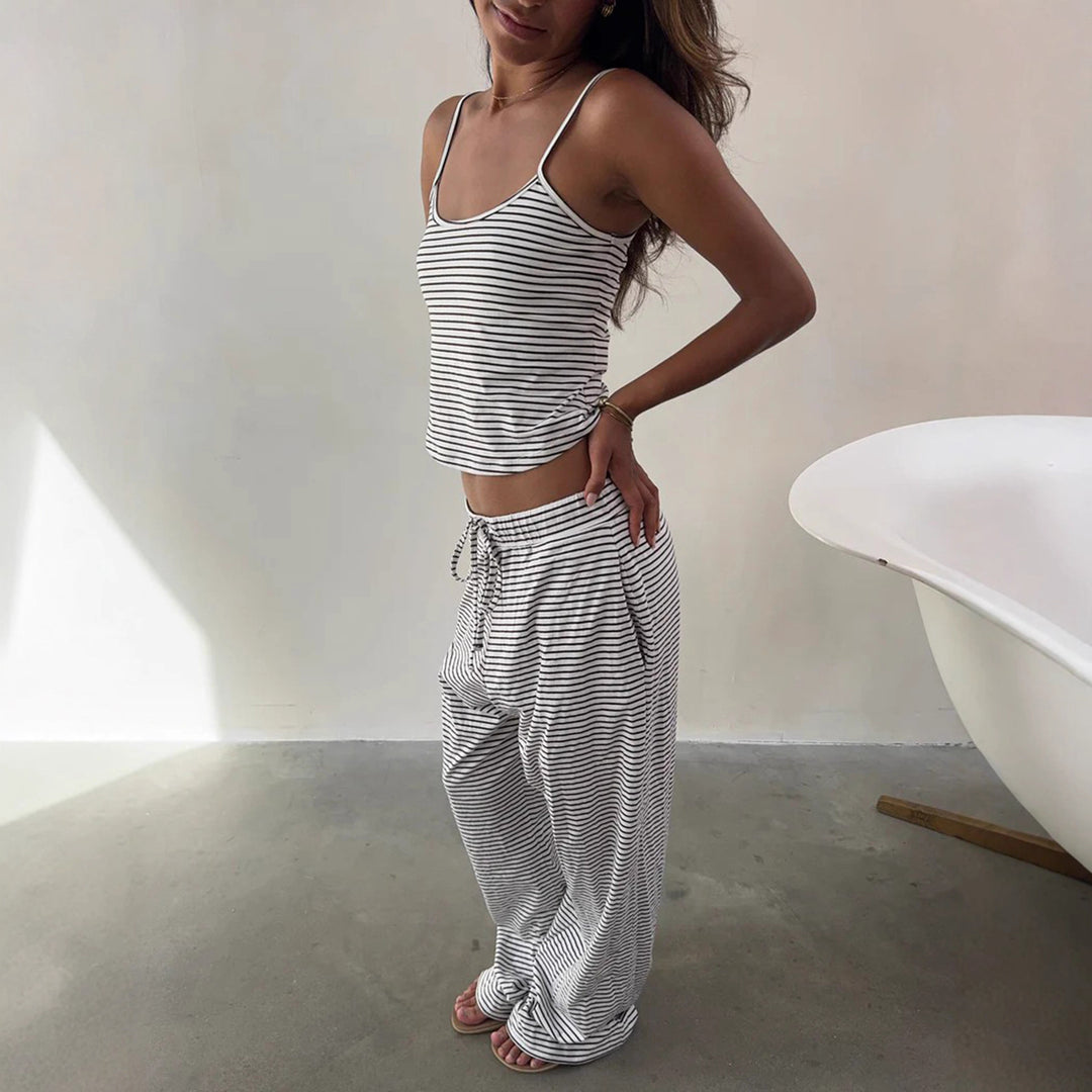 Damen Freizeitoberteil und Jogginghose Set Drune