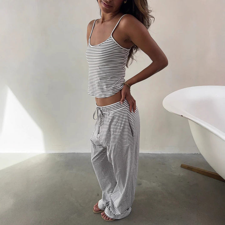 Damen Freizeitoberteil und Jogginghose Set Drune