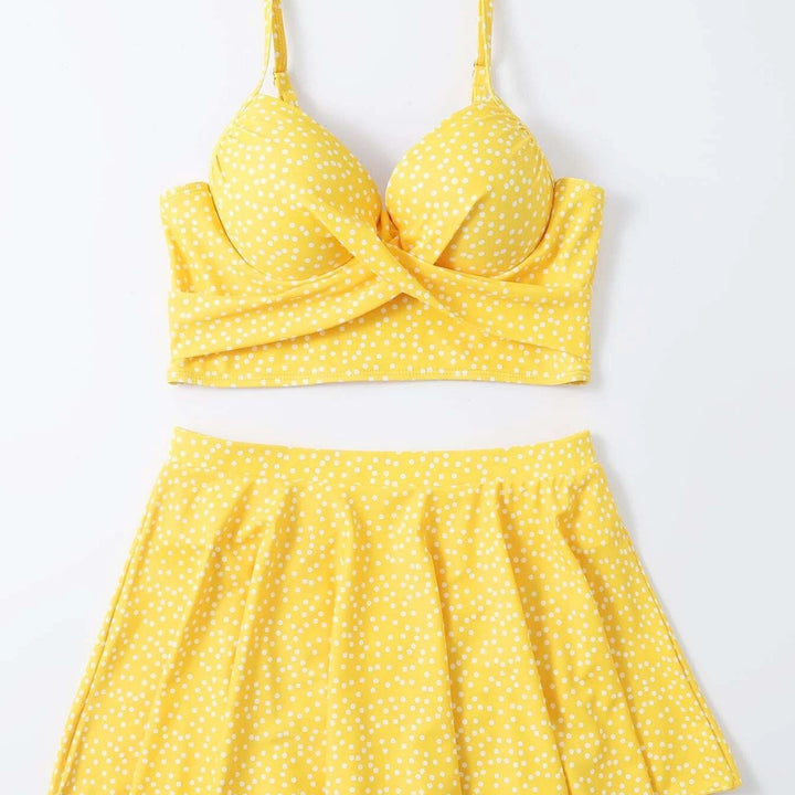 Damen Tankini-Set mit verspieltem Rock und gepolstertem Oberteil Drune