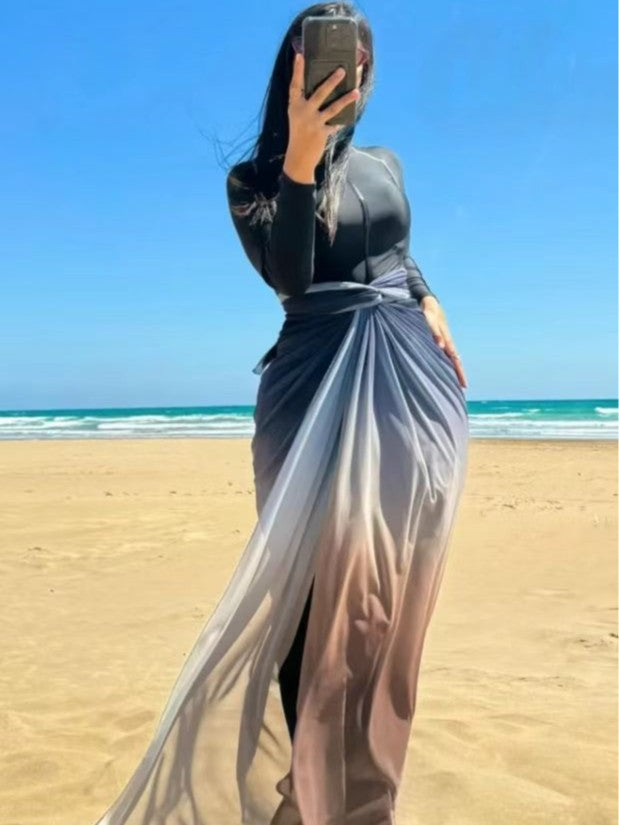 Damen eleganter Strandüberwurf Drune