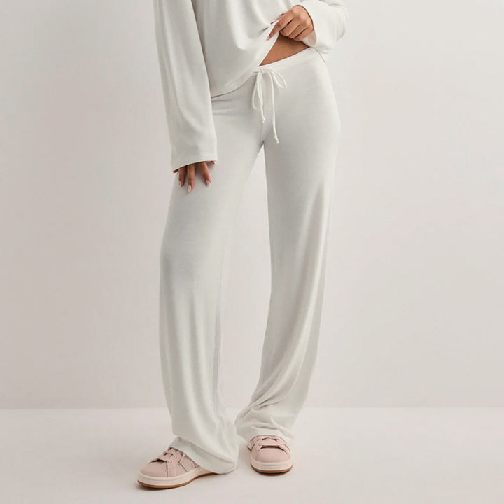 Damen bequeme Lounge-Hosen mit verstellbarem Bund Drune