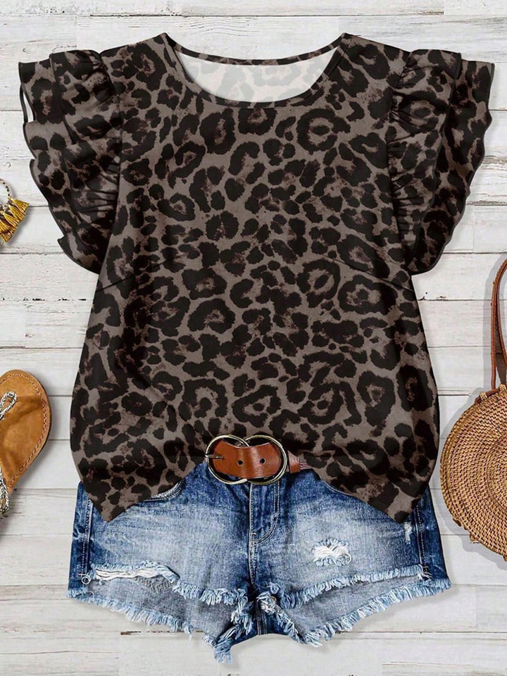 Damen Bluse mit puffärmel und floralem Muster Drune