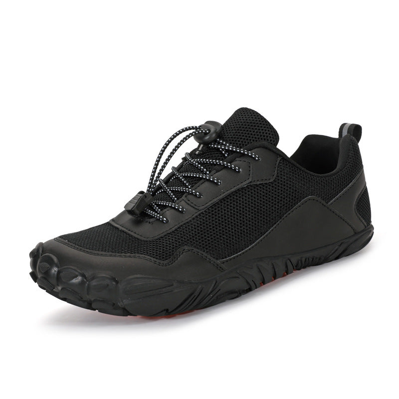 Herren nan leichter Schnellzug-Trekkingschuh mit Gummizehschutz, atmungsaktivem Meshoberteil und profiliertem Outdoor-Laufsohle Drune