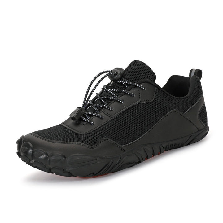 Herren nan leichter Schnellzug-Trekkingschuh mit Gummizehschutz, atmungsaktivem Meshoberteil und profiliertem Outdoor-Laufsohle Drune