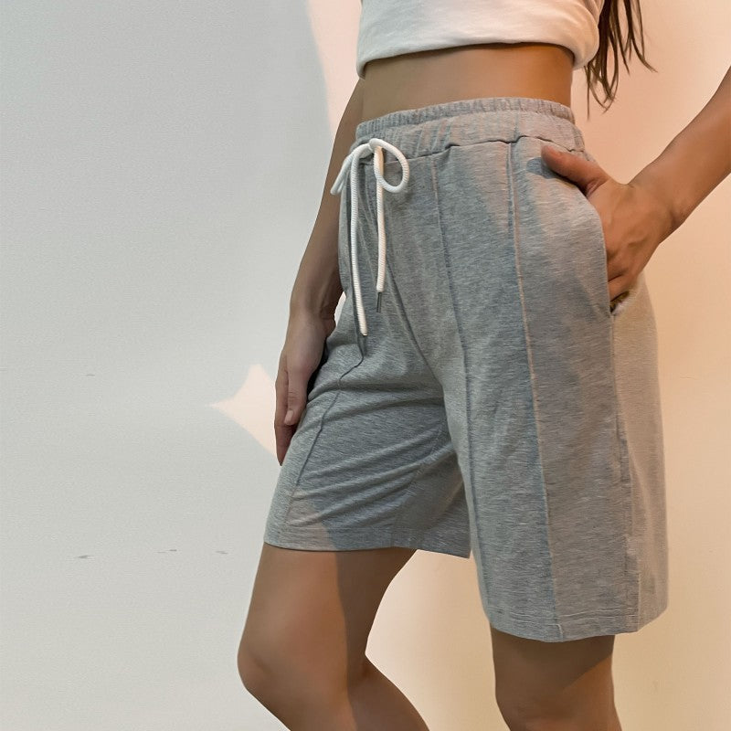 Damen Sportliche Shorts mit verstellbarem Taillenzug und atmungsaktivem Material Drune