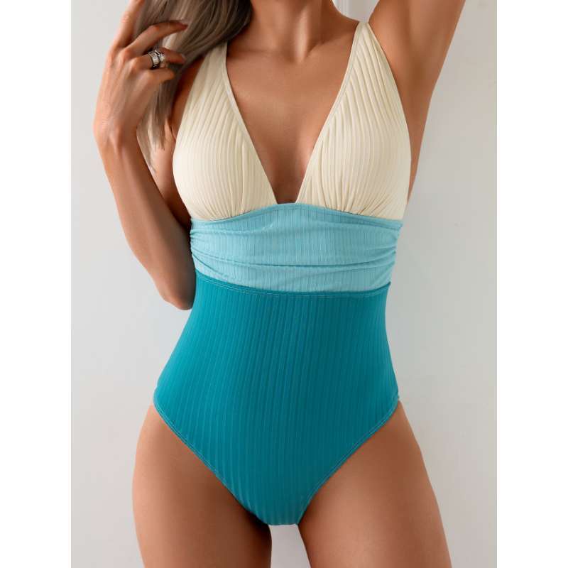 Damen eleganter und figurbetonter Badeanzug Drune