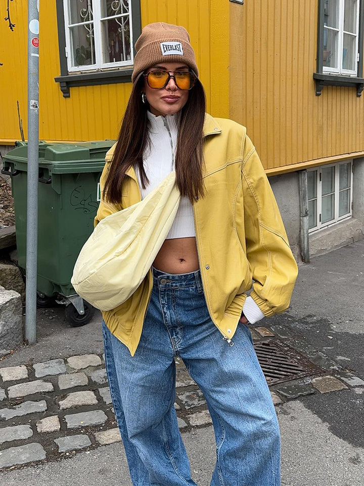 Damen Trendige Oversized Jacke Drune
