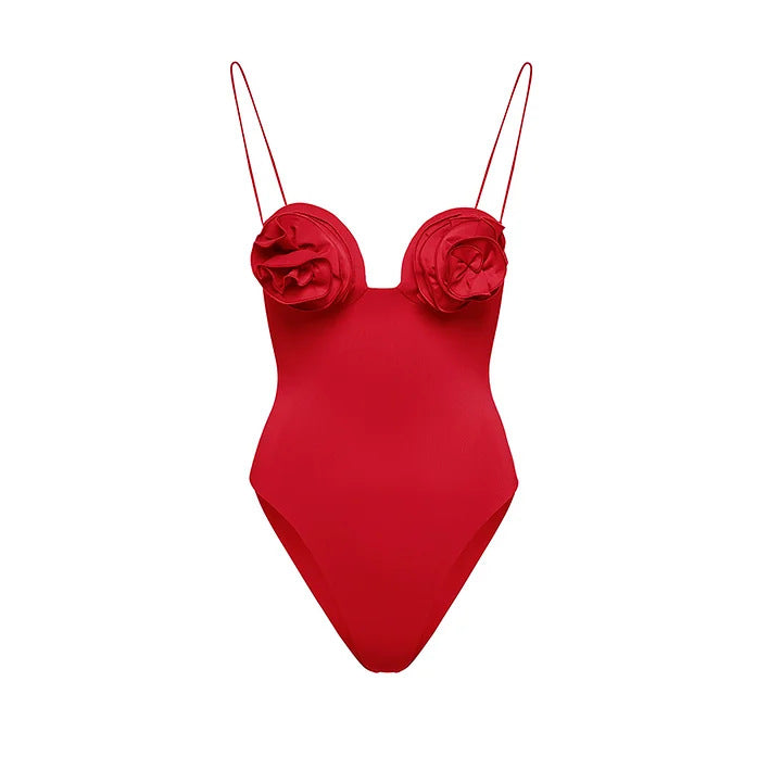Damen Eleganter Rüschentop mit Blumenmotiven Drune