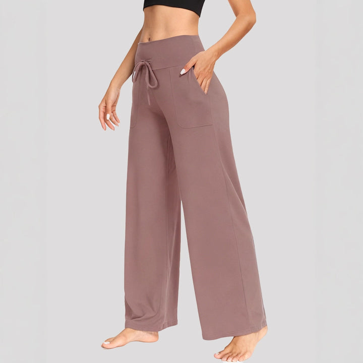 Damen Bequeme Freizeithose mit weitem Schnitt und Kordelzug Drune