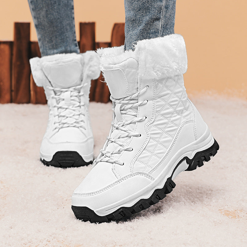 Damen Gefütterte Winterstiefel mit rutschfester Sohle und isolierendem Kunstfell Drune