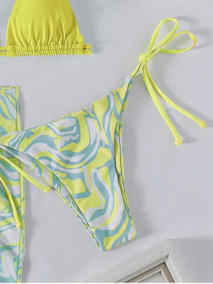 Damen Triangel-Bikini mit einzigartigem Wickelrock Drune