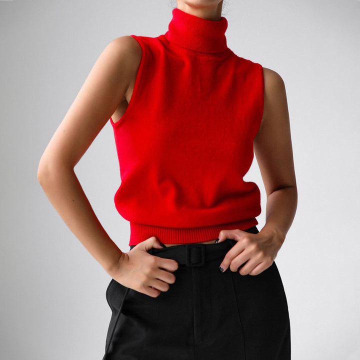 Damen Legerer Rollkragenpullover aus feiner Wolle Drune