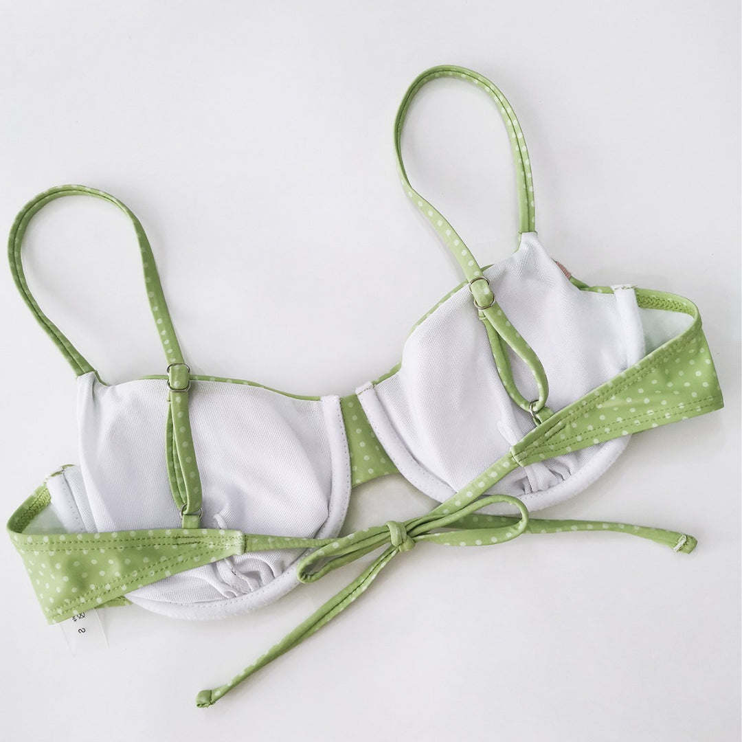 Damen gepunkteter Bikini mit verspieltem Design Drune