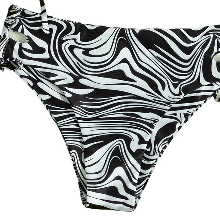 Damen Bandeau-Bikini-Set mit Stilvollem Rüschendesign Drune
