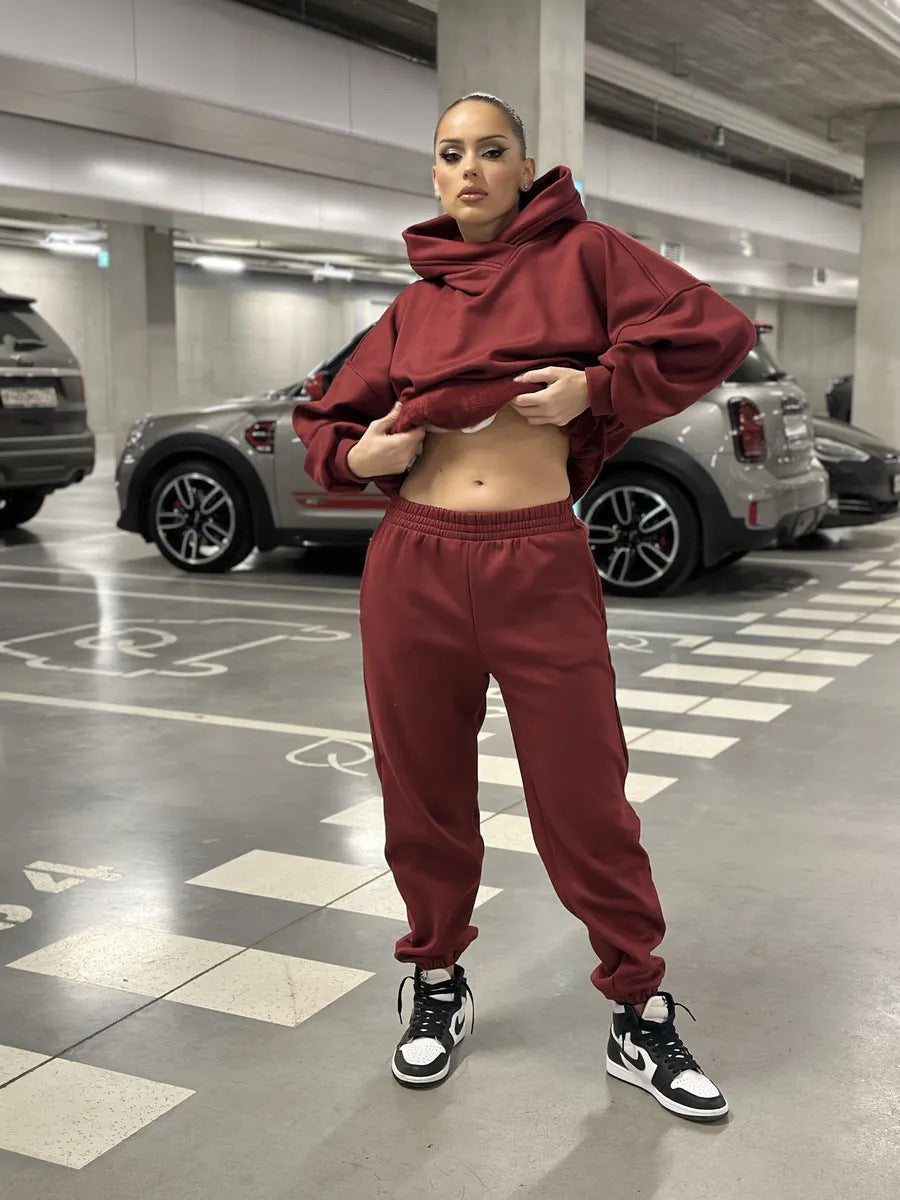 Damen Hoodies und Jogginghose Set Drune