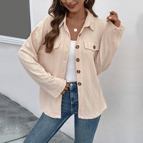 Damen Strukturierte Hemdjacke Drune