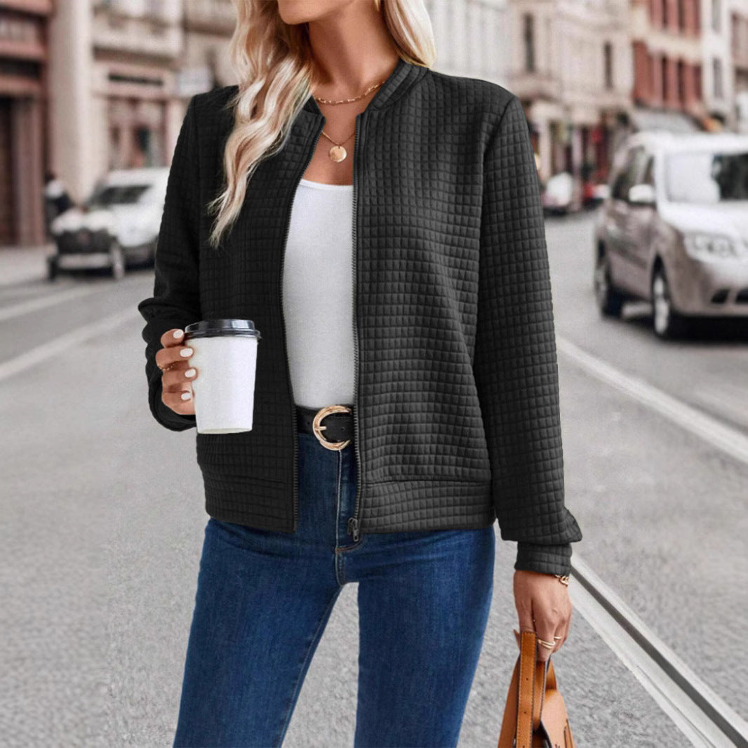 Damen leichte Steppjacke mit hohem Kragen und durchgehendem Reißverschluss Drune