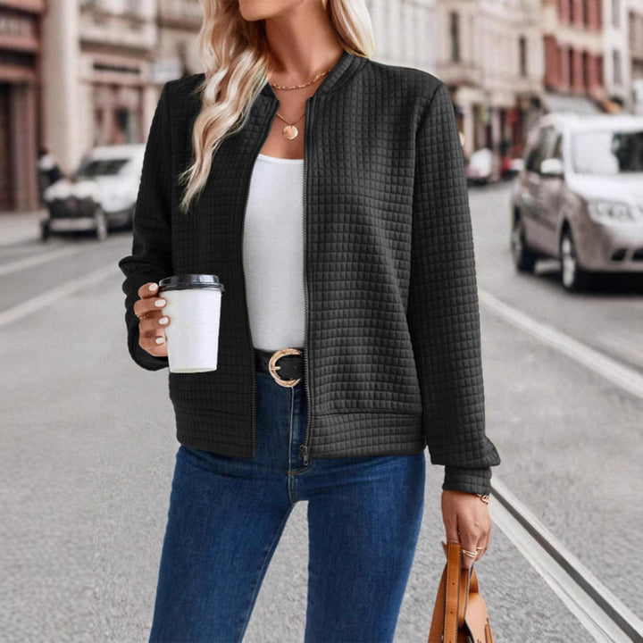 Damen leichte Steppjacke mit hohem Kragen und durchgehendem Reißverschluss Drune