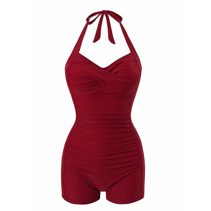 Damen Einteiler Badeanzug mit elegantem Rüschendesign Drune