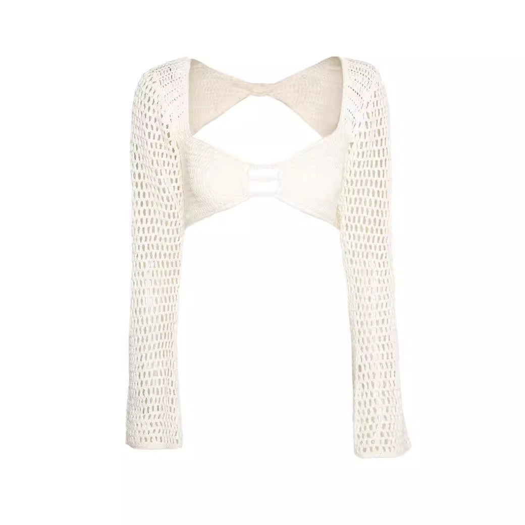 Damen geflochtener Strickanzug mit langen Ärmeln und figurbetontem Design Drune