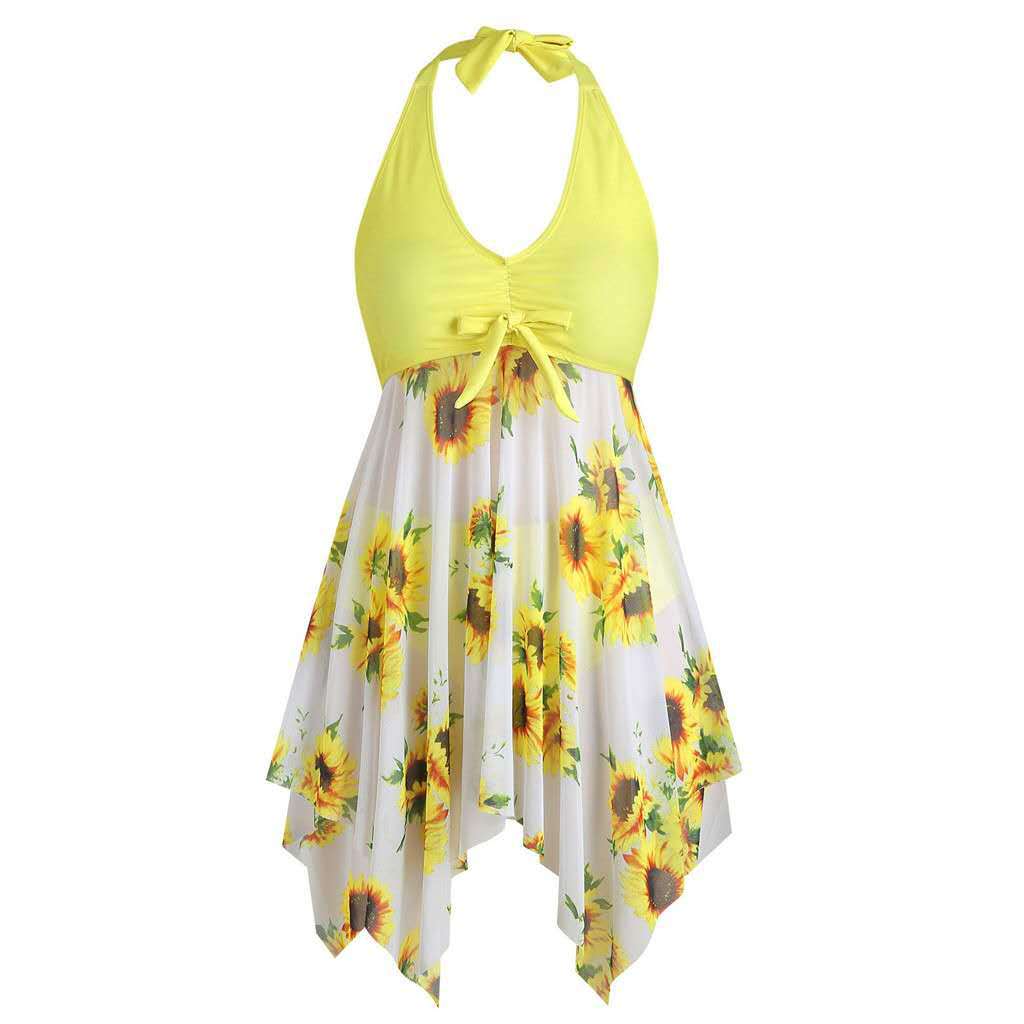 Damen Strandkleid mit verspieltem Blumendesign Drune