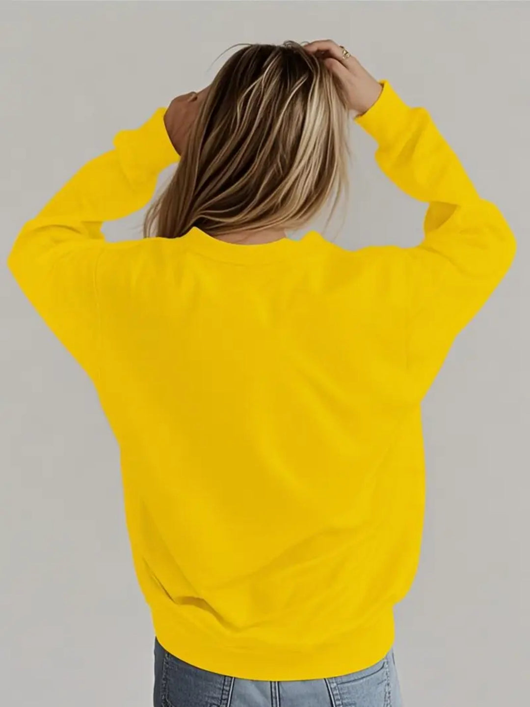 Damen Sweatshirt mit weichem Innenfutter und festlichem Weinmotiv Drune