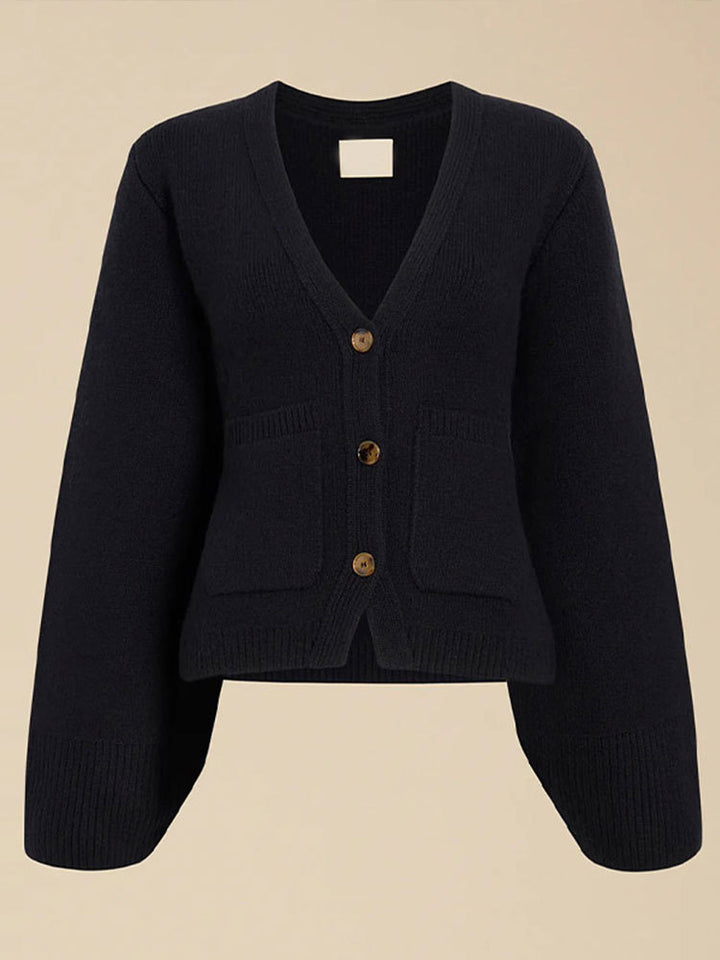Damen Lässiger Strickcardigan mit schicker Knopfleiste und praktischen Taschen Drune