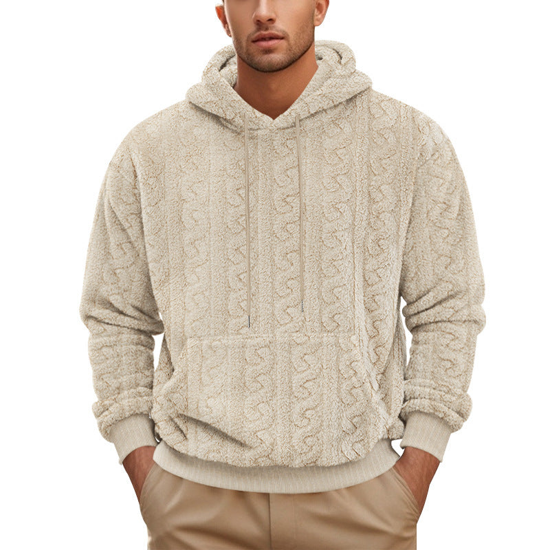 Herren Kapuzensweatshirt aus kuscheligem Material mit detaillierter Struktur Drune