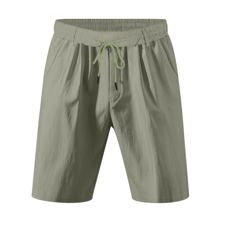 Herren nan knielange leichte Funktionsshorts mit Elastikbund, Kordelzug und tiefen Eingrifftaschen Drune