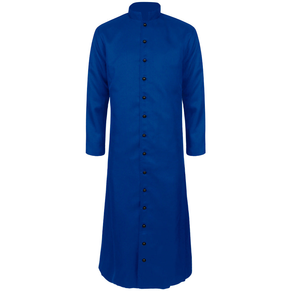 Damen nan eleganter Maxicape-Mantel mit gestuften Schultercapes und Stehkragen Drune