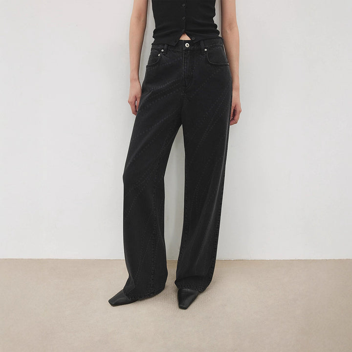 Damen Moderne Bootcut-Jeans mit hohem Bund und elegantem Design Drune