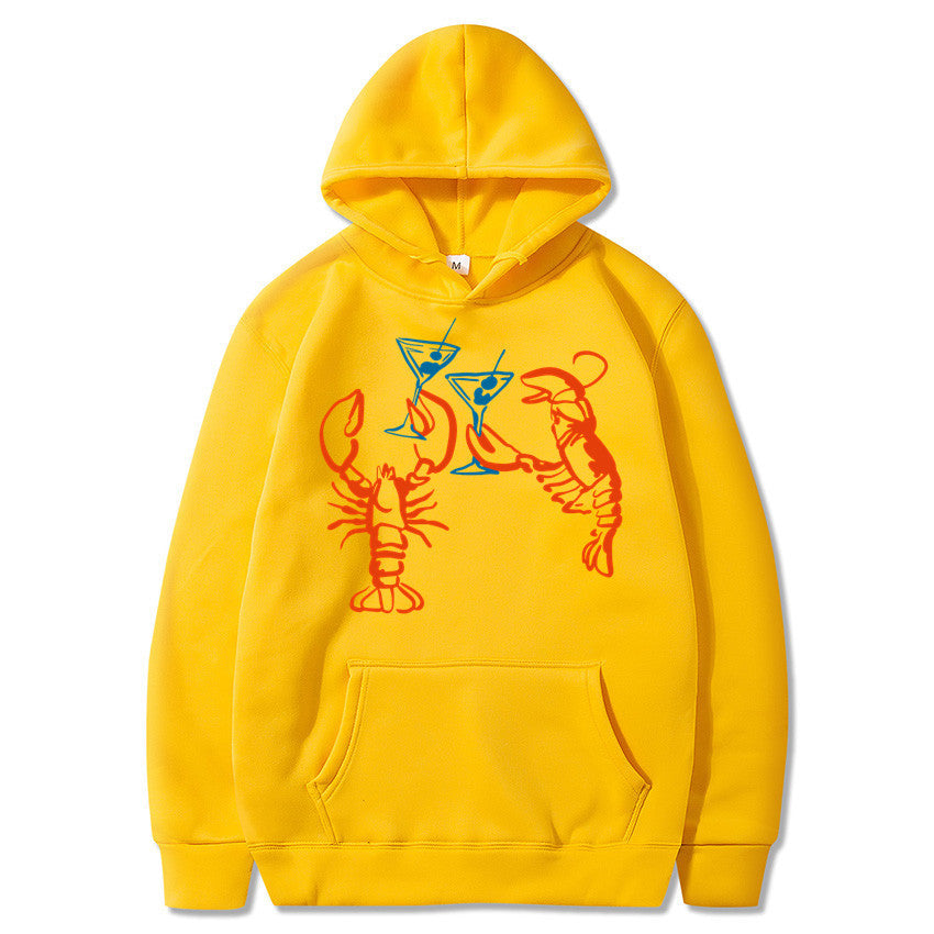 Damen Kapuzenpullover mit rauflustigem Hummer-Motiv Drune