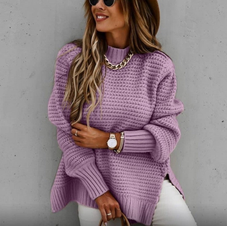 Damen kuscheliger Strickpullover mit strukturiertem Muster und weitem Schnitt Drune