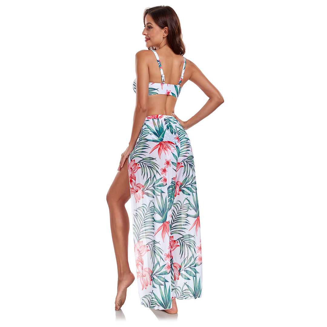 Damen Bikiniset mit transparenter Strandtunika Drune