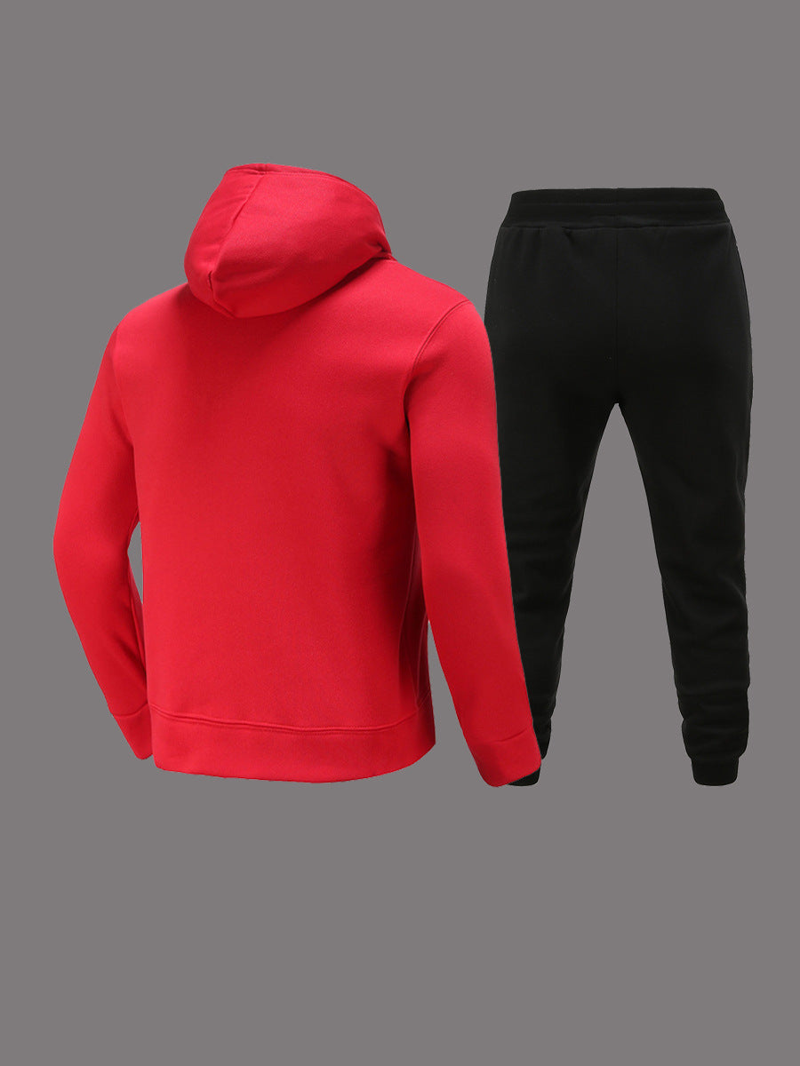 Damen Sportliches Kapuzensweatshirt und Jogginghose Set mit niedlichem Muster Drune