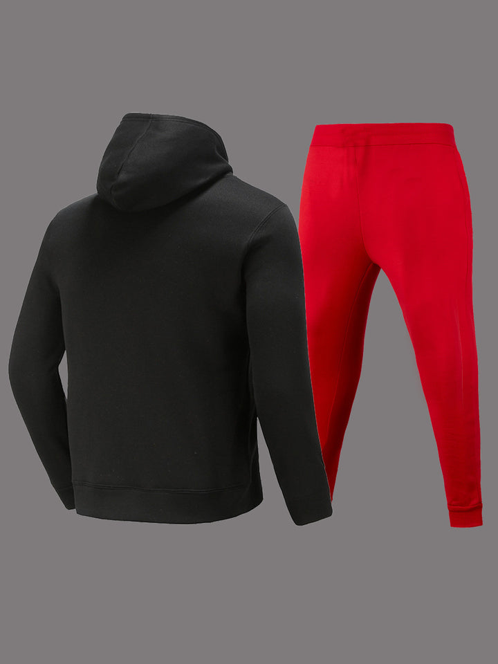 Damen Hoodie- und Jogginghose-Set mit farbenfrohem Comicdruck Drune