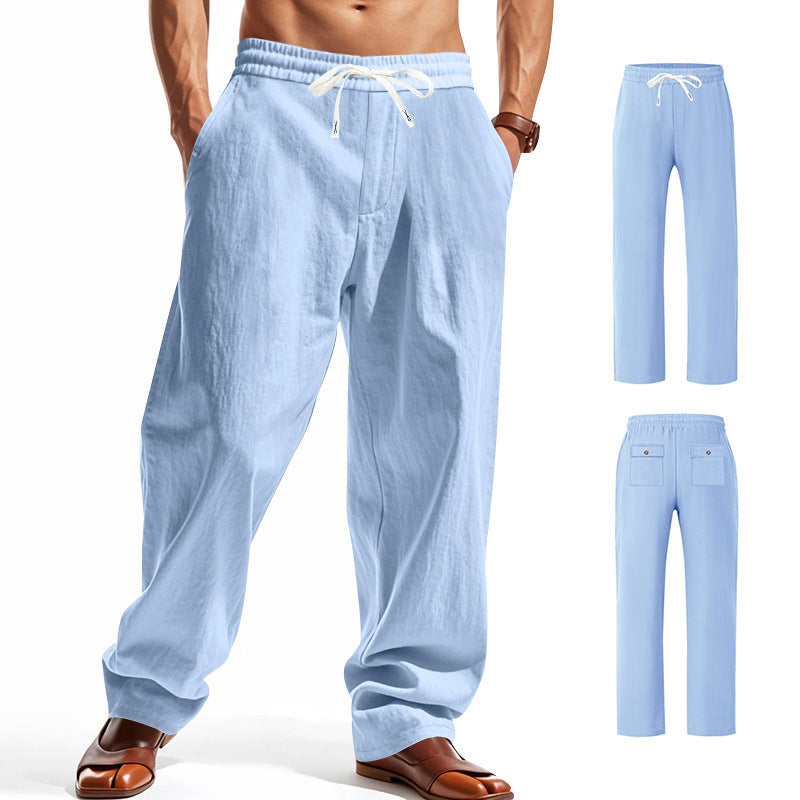 Herren Bequeme Strandhose mit elastischem Bund und praktischen Taschen Drune