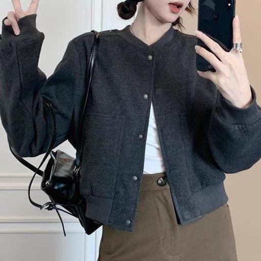 Damen lässiger Strickcardigan mit komfortablem Schnitt Drune